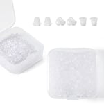 Pazzlas Fermoirs de Boucles d'oreilles Silicone, Transparent 500 Pièces Bouchons de Boucle d'oreille pour Remplacement Bricolage(Taille 4 * 4 mm)