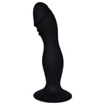 Sensual Waves Silicone Suction Cup Dildo (Black)