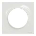 Plaque de finition 1 poste Schneider Electric Odace Styl S520702 coloris blanc l.85 x P.10 x H.85 mm