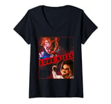 Child's Play Chucky And Tiffany Love Kills V-Neck T-Shirt