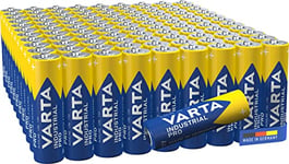 VARTA Piles AA, lot de 100, Industrial Pro, Batterie Alcaline, 1,5V, pack de stockage en emballage écologique, Made in Germany [Exclusif sur Amazon]