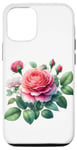 Coque pour iPhone 14 Rose de jardin imprimé graphique fille