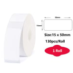 NIIMBOT-Papier thermique auto-adhésif pour mini imprimante D11,D101,D110,autocollant étanche blanc,rouleaux de ruban adhésif coloré - Type 15x50mm 130pcs #A