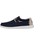 Hey Dude Confortable Blucher Baskets Homme Wally ECO Stretch Bleu Talla 44 EU