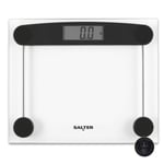 Salter Bathroom Scale Compact Digital Easy to Read LCD Non Slip Toughened Glass