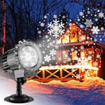 Snöflingeprojektor för utomhusbelysning 9W Super Ljus Snöflingeljus Nattlampa LED-projektor Vattentät Jul Bröllop Halloween