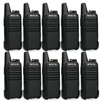 Retevis RT622 Talkie Walkie, Mini Professionnel Talkie Walkie, PMR446 sans Licence, VOX Squelch, Rechargeable Talkie Walkie Longue Portée pour L'école, Restaurants (10 Pack, Noir)