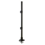 700mm Pole with Desk Clamp and Cable Grommet, Colour: Black