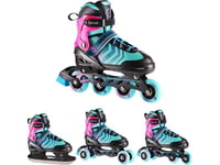 Nils Extreme Nh18192a 4In1 Svart Och Lila Storlek S(29-33) Rollerblades Med Nils Extreme Hockey Rolls