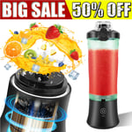 Electric Juicer 6 Blade Rechargeable Portable USB Bottle Blender Shaker Juicer