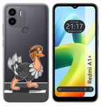 Coque Silicone Transparent pour Xiaomi Redmi A1 Plus Design Autruche Dessins