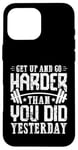 Coque pour iPhone 16 Pro Max Citation d'entraînement de motivation pour les amateurs de fitness