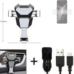 Car holder air vent mount for Lenovo Legion Y90 + CHARGER Smartphone