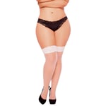 Seven til Midnight Thigh Highs Strumpor Vita Plus Size - Vit - Queen Size