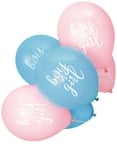 8 stk 30,5 cm Ballonger - Gender Reveal Ballongbukett med Teksten Boy or Girl