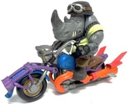 Teenage Mutant Ninja Turtles: Rocksteady Chopper Cycle figur + motorcykel