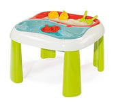 Smoby - Table Sable et Eau - Jeu Plein Air Enfant - 2 Bacs Amovibles + Couvercles - Accessoires de Plage - 840110