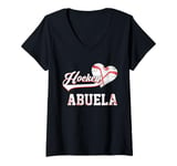 Womens Ice Hockey Abuela Family Hockey Player Men Women Xmas V-Neck T-Shirt