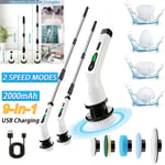 Electric Cordless Spin Scrubber Adjustable Cleaning Brush Powerful Turbo Scrub