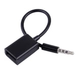 3.5mm Male AUX Audio Plug Jack to USB 2.0 Female Converter Cable Cord Car MP3 bu