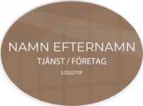 Namnskylt | Eget tryck | 7x5 cm | Brun