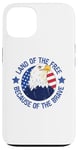 Coque pour iPhone 13 USA Eagle Land of the Free à cause du courageux 4 juillet