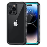 Lanhiem Coque pour iPhone 14 Pro Étanche - Antichoc Incassable 360 Intégrale [avec Protection Écran+Camera] IP68 Waterproof Militaire Chantier Antipoussière Pochette Étanche pour iPhone 14 Pro Bleu