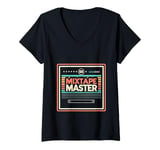 Womens Mixtape Master Retro Music Collection 90s Hits -- V-Neck T-Shirt