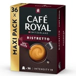 Café Royal Ristretto 36 Capsules for Nespresso Coffee Machine - 9/10 Intensity - UTZ certified Coffee Capsules recyclable Aluminium