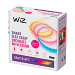 WiZ Smart Flex LED Strip Light, 5m, 16 Million Colours, Dynamic Light Scenes, Connects to Your Wi-Fi, Voice/App Control, Works with Google Home, Alexa and HomeKit, LED Lights - Bedroom, Living Room