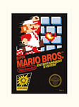 Pyramid International Super Mario Bros. (NES Cover) -Mounted Print Memorabilia 30 x 40cm, Paper, Multicoloured, 30 x 40 x 1.3 cm