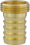 GARDENA Brass Hose Fitting 1-Piece: Screwing Of Highquality Brass, 26.5 mm (3/4 ") - Thread, For 19 mm (3/4") - Tubing (7147-20)