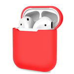iSOUL AirPods Case, Air-pod Case Cover Skins, Silicone Waterproof Case Shock Proof Protective Cover, Resistant Cover Case for Apple Air Pods 1, 2, iPhone X, XS, XR, XS MAX, 7 Plus, 8, 8 Plus - Red