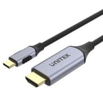 UNITEK 1.8m USB-C to HDMI cable. Premium  Audio Video UltraHD. Gold Plated Connectors. Supports Max Res up to 4K@60Hz (4096X2160). Plug &amp; Play. Grey Colour  V1125A