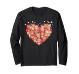 Funny Deer Heart Valentine Hunter Hunting Womens Mens Kids Long Sleeve T-Shirt