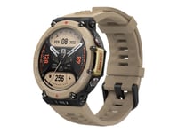 Amazfit T-Rex 2 - Desert Khaki - Smart Klocka Med Armband - Silikon - Desert Khaki - Handledsstorlek: 140-205 Mm - Display 1,39" - Bluetooth - 66,5 G