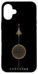 Coque pour iPhone 16 Plus Spirit Of Concorde Gold Globe Avion