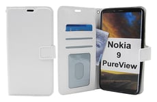 Crazy Horse Wallet Nokia 9 PureView (Vit)