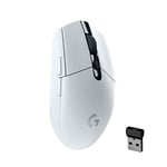 Logitech G305 Souris Gamer sans Fil, Capteur Gaming HERO, 12 000 PPP, Ultra-Léger, 6 Boutons Programmables, Batterie Longue Durée, Mémoire Intégrée, Compatible avec PC/Mac - Blanche