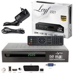 Leyf Récepteur Satellite d'enregistrement numérique (HDTV, DVB-S/DVB-S2, HDMI, péritel, 2 Ports USB, Full HD 1080p) + câble HDMI, Uniquement pour Les chaînes allemandes