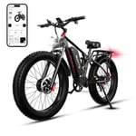 DUOTTS S26 Elcykel - 750W*2 Dubbelmotor - 48V/20Ah Samsung batteri - 7 SHIMANO hastigheter - 26*4,0'' hjul