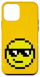 Coque pour iPhone 12 mini Cool Smile Face Pixel Illustration Graphic Designs