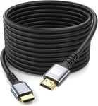 4K Cable Hdmi 12M Haute Vitesse Hdmi 2.0 Cable 4K@60Hz 18Gbps Plaque Or Connecteur 3D Arc Cable Hdmi Ethernet Pourmoniteur Hdtv Ordinateur Portable Roku Tv Xbox Ps4 Ps5(Argent)