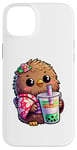 iPhone 14 Plus Kiwi Bird Drinking Bubble Tea Japanese Kimono Case