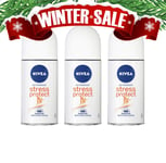 Nivea Women Stress Protect Zinc Complex Deodorant Roll-on 50ml 3-Pack