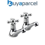 Bristan Regency Basin Taps Chrome Basin Pillar Taps Pair 1/2" Tap