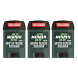 Mennen Fresh Mint Menthe Fraiche Stick Deodorant Alu-Free 60ml 3, 6 Pack