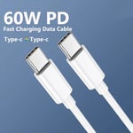 60W PD iPhone 15 Samsung USB-C to USB-C Cable Fast Charger C-Type Charging Cable