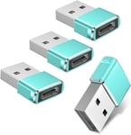 Adaptateur USB vers USB C 4 Pack,Type C Femelle USB A Mâle Convertisseur Chargeur pour Apple iWatch Série 8 9 SE,iPad 10 Pro 11 12.9,Microsoft Surface Duo,Samsung Galaxy S24 S23 S22 A54 A53.[G501]