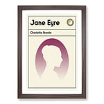 Big Box Art Book Cover Jane Eyre Charlotte Bronte Framed Wall Art Picture Print Ready to Hang, Walnut A2 (62 x 45 cm)